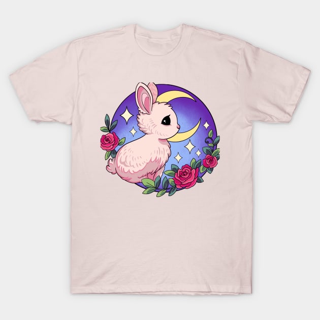 Moon Bunny T-Shirt by KatIvyArt